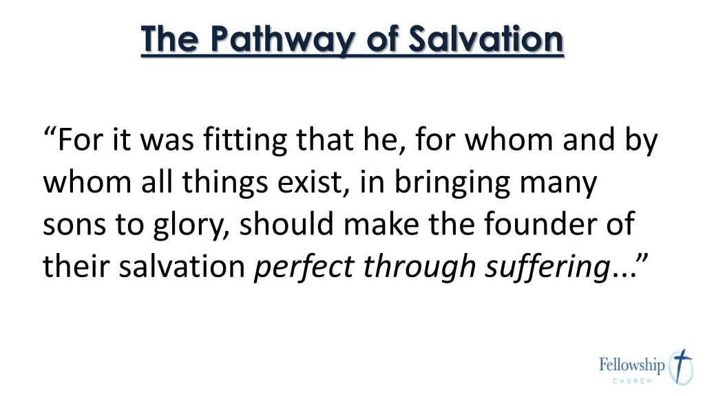 the pathway of salvation 1