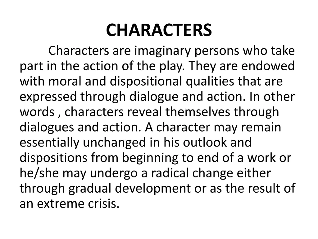 characters