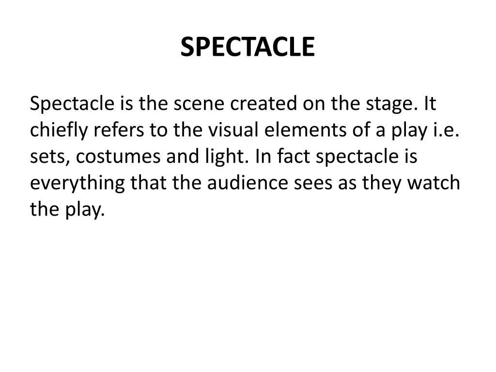 spectacle