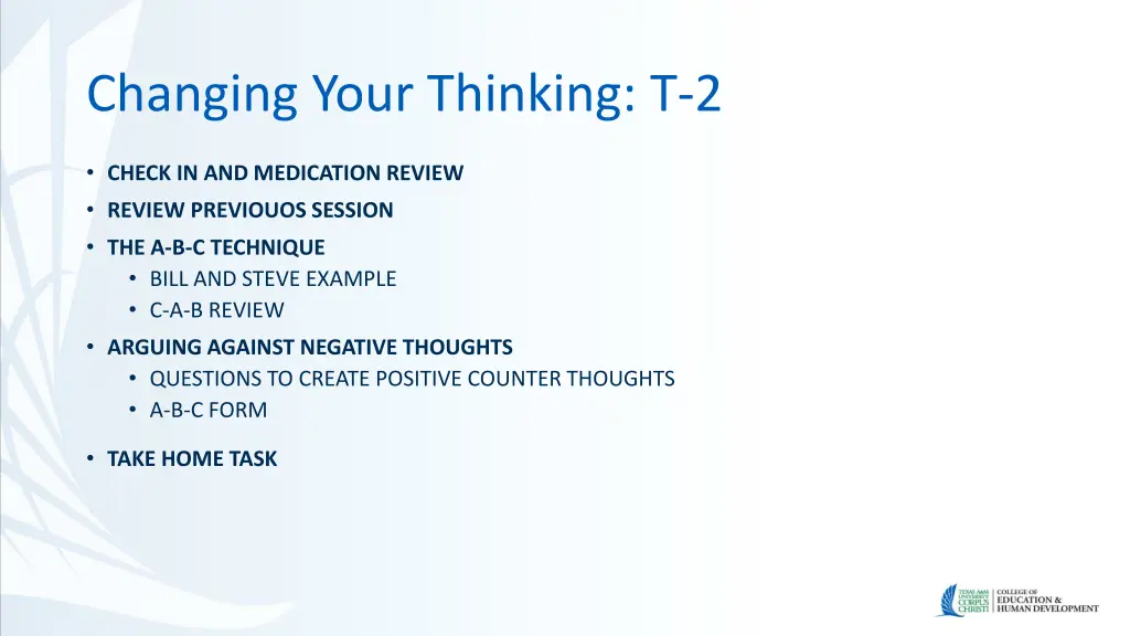 changing your thinking t 2