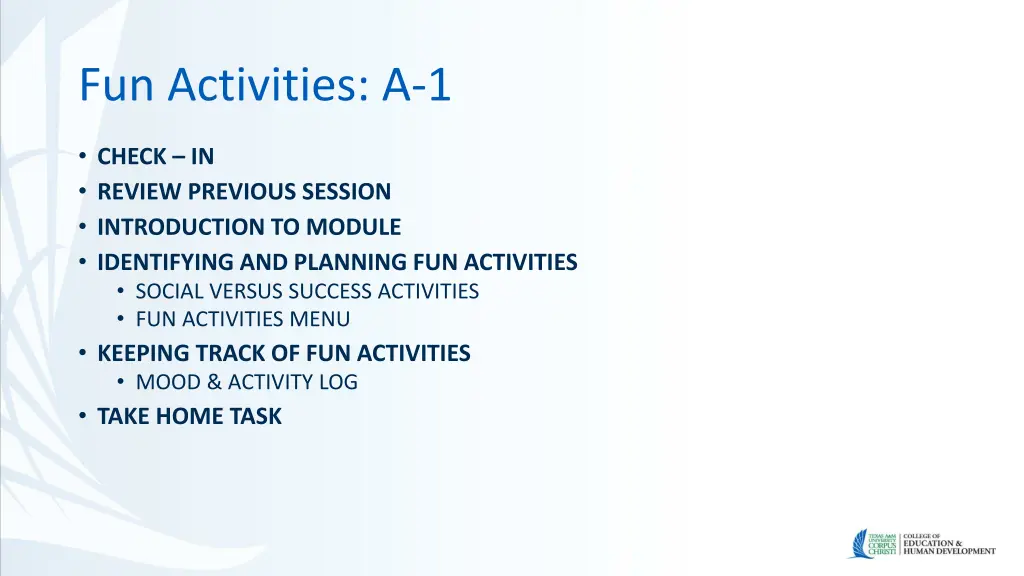 fun activities a 1
