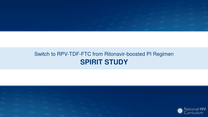 switch to rpv tdf ftc from ritonavir boosted