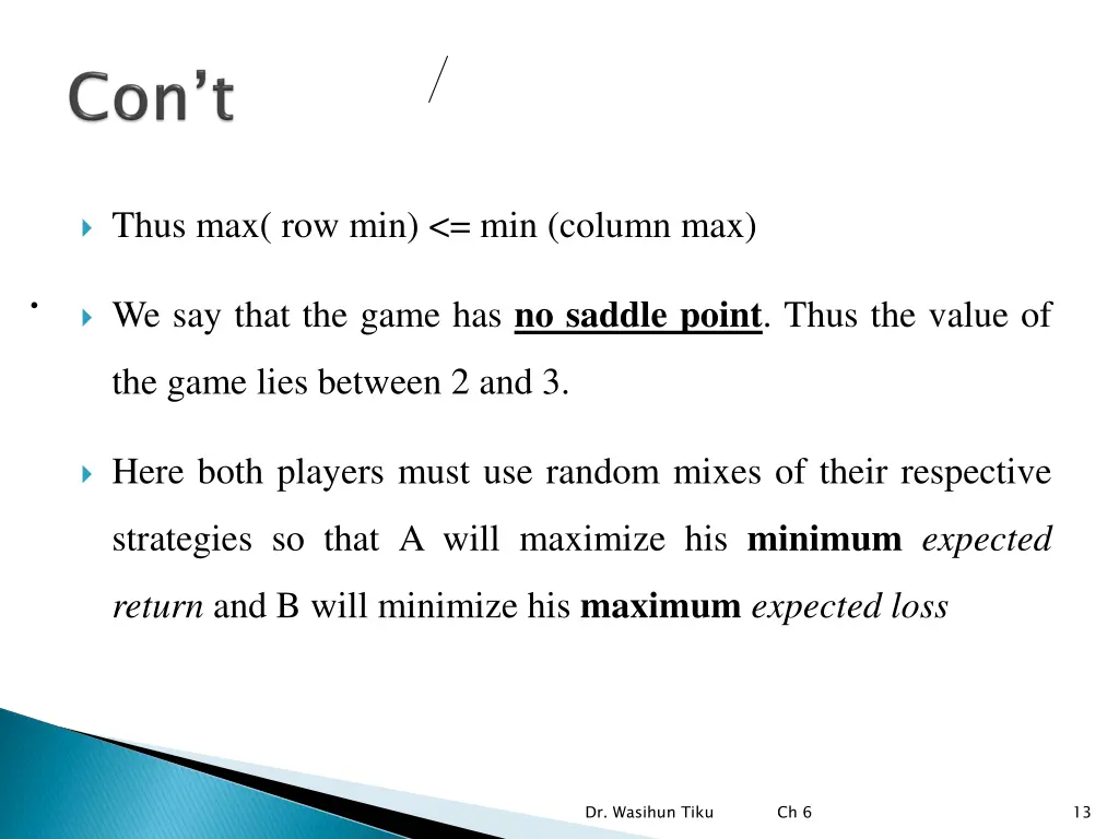 thus max row min min column max