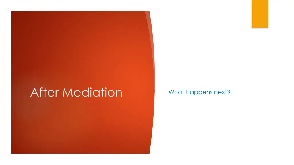 after mediation