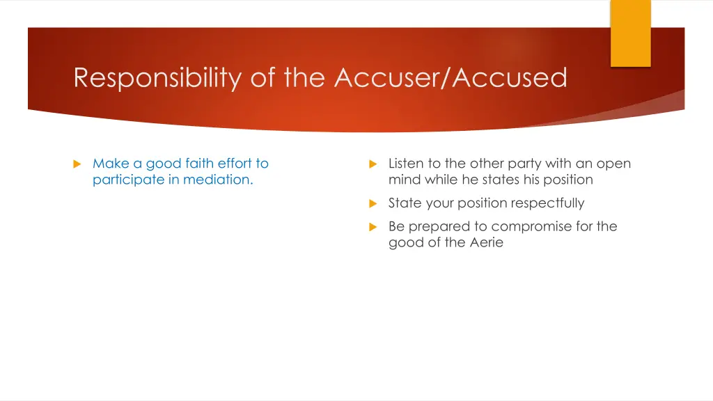 responsibility of the accuser accused 1