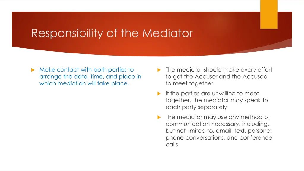 responsibility of the mediator 2