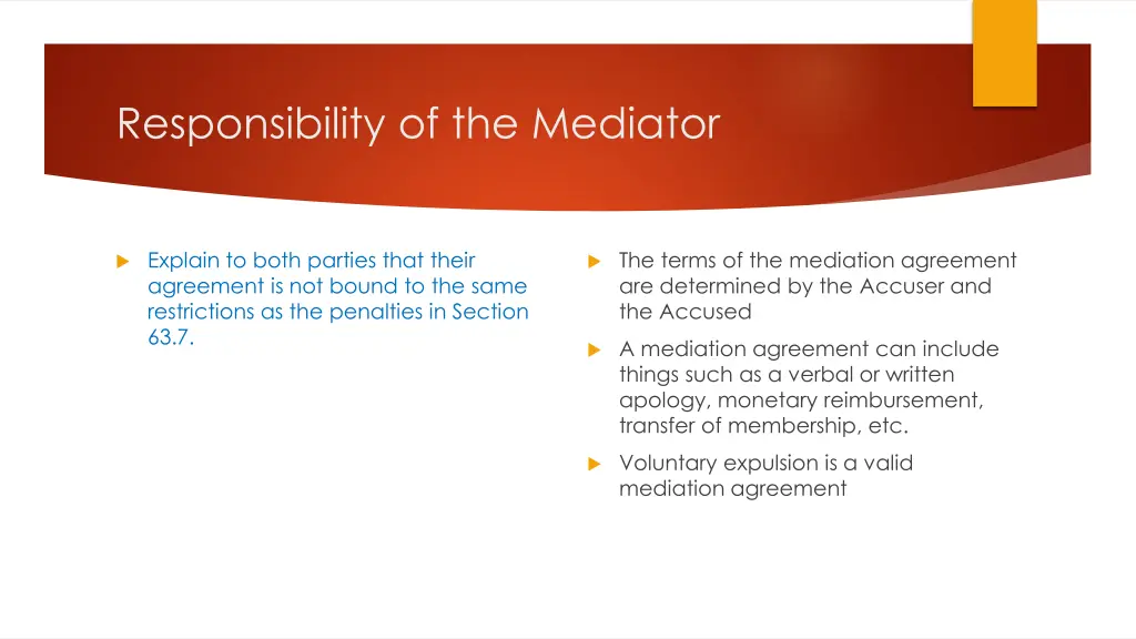 responsibility of the mediator 4