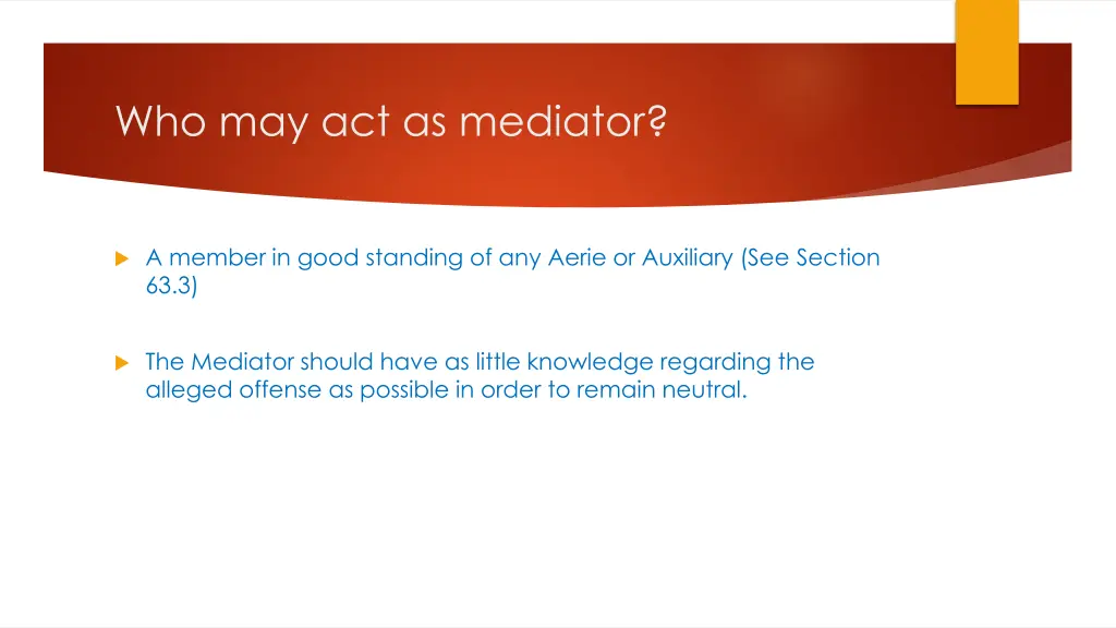 who may act as mediator