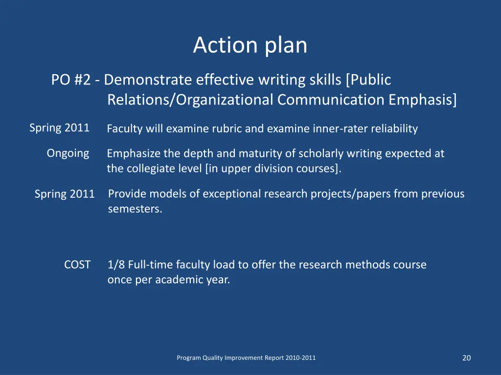 action plan 1