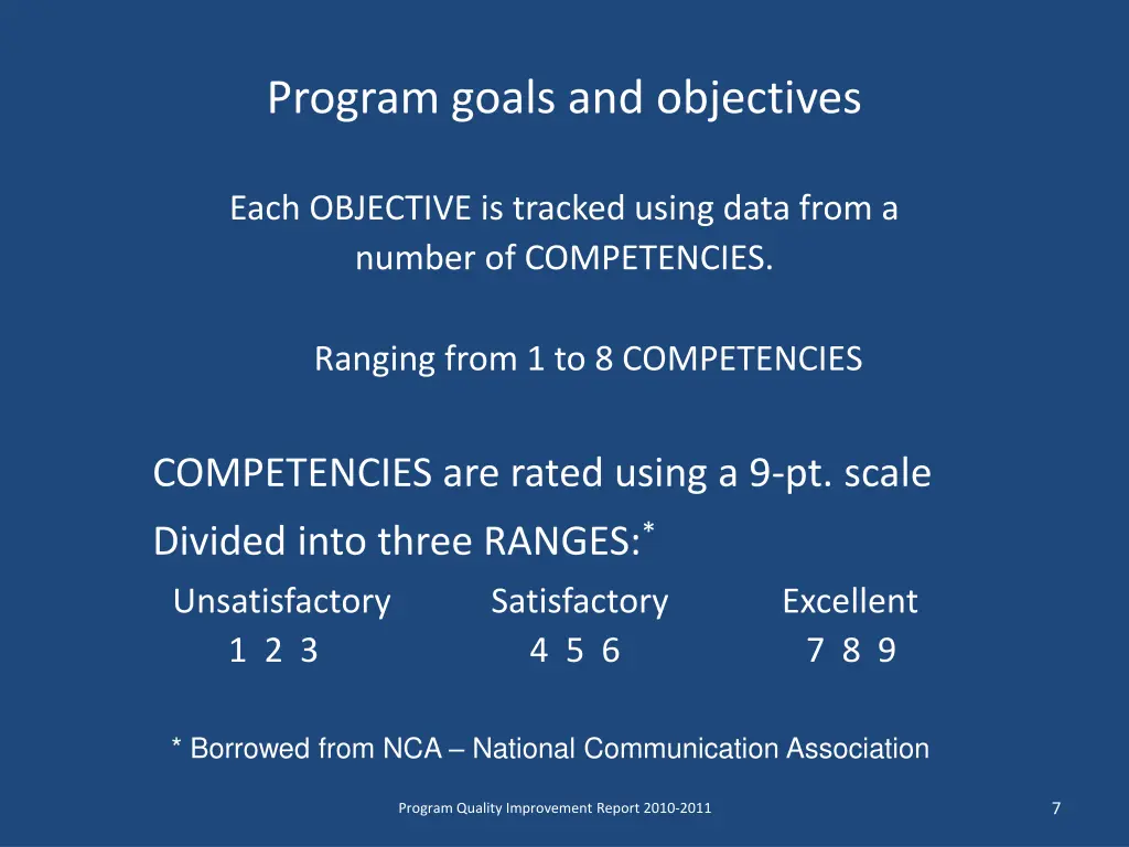program goals and objectives
