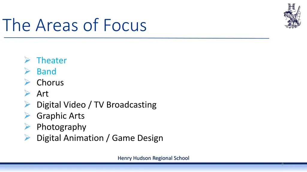 the areas of focus