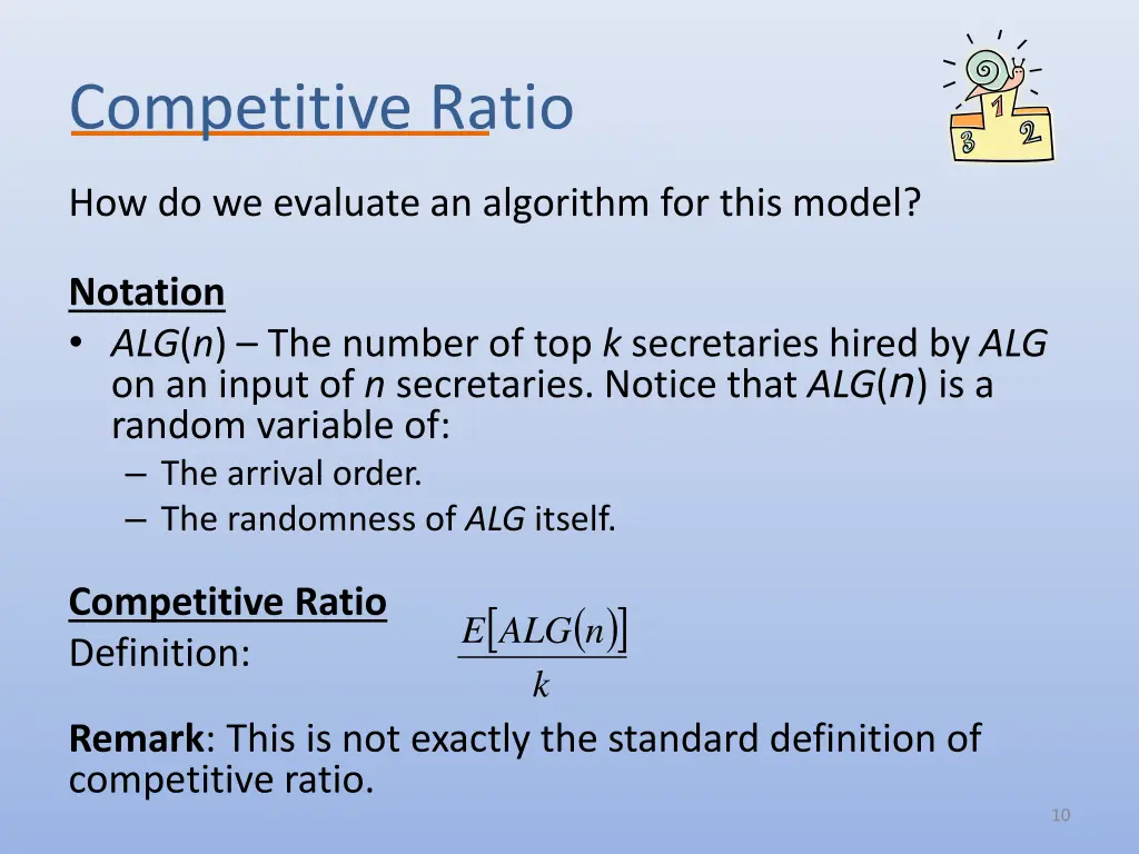 competitive ratio