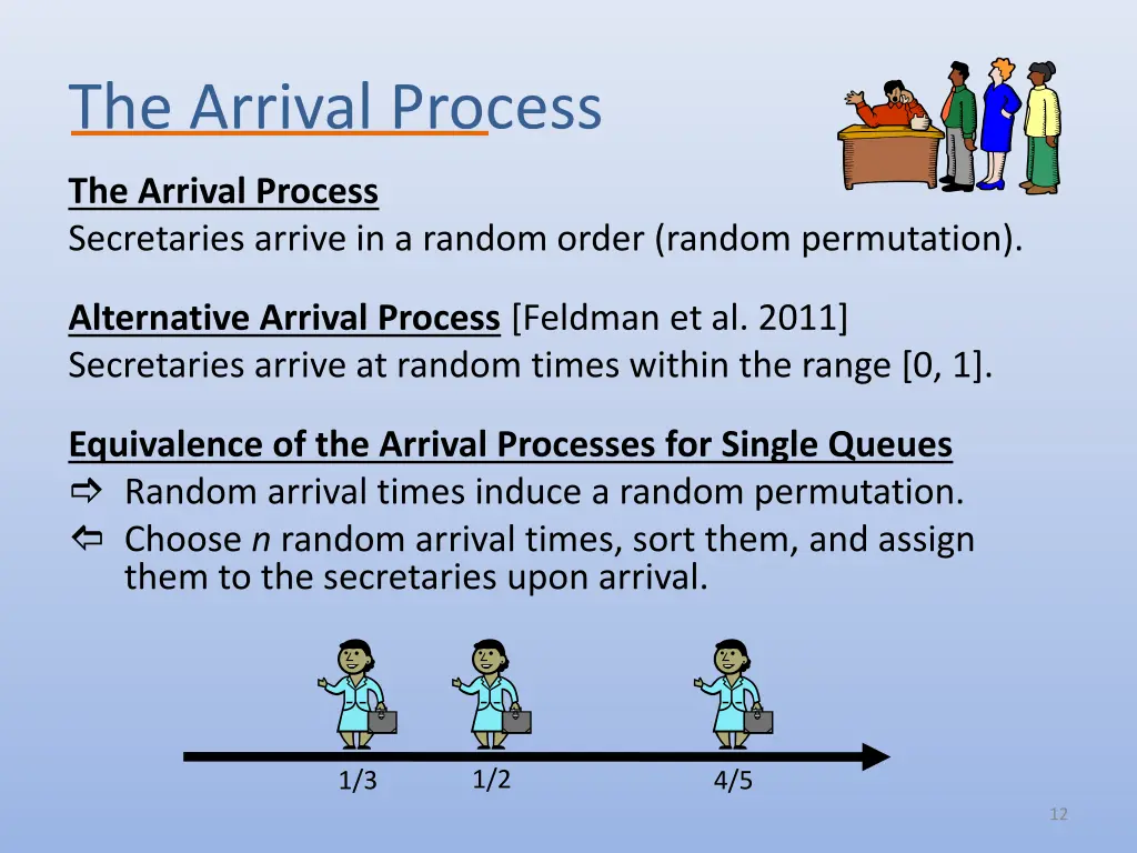 the arrival process