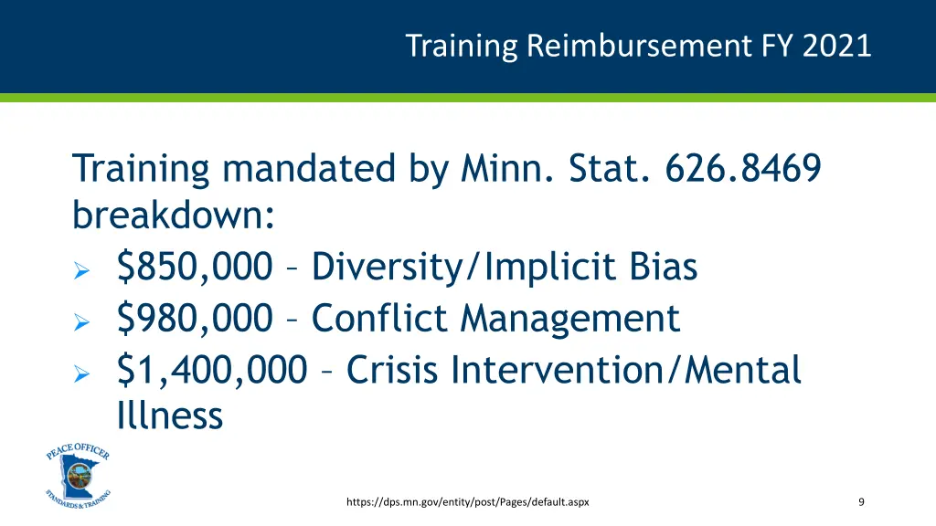 training reimbursement fy 2021 2