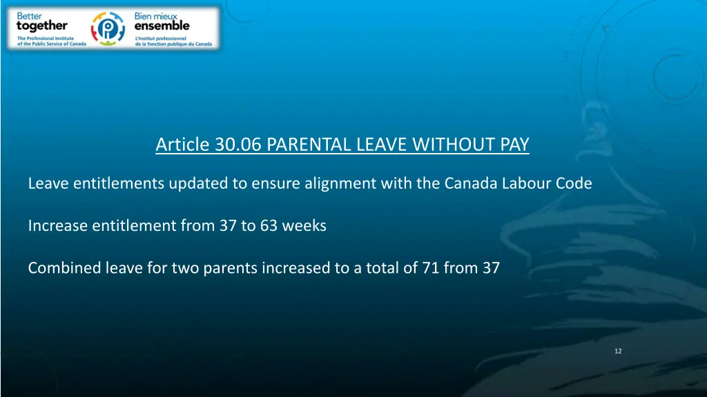 article 30 06 parental leave without pay