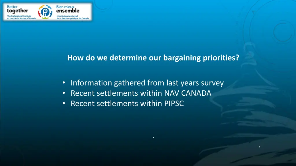 how do we determine our bargaining priorities