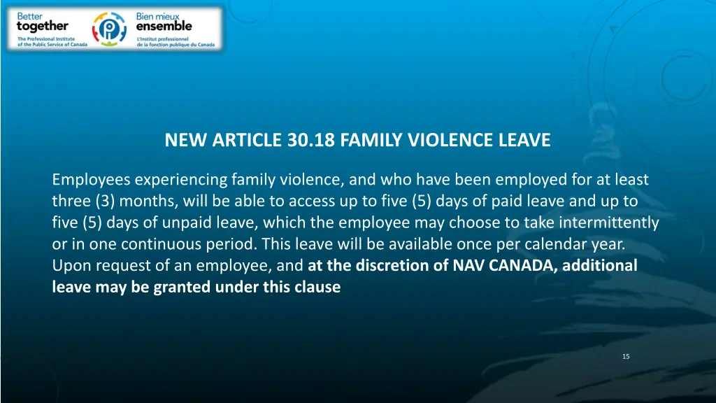 new article 30 18 family violence leave