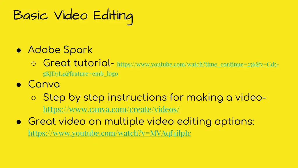 basic video editing