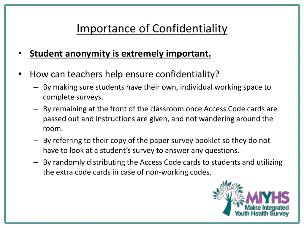 importance of confidentiality