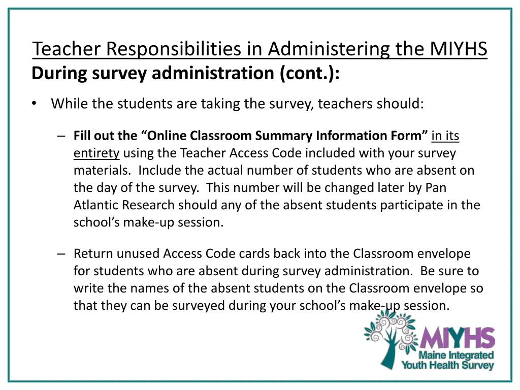 teacher responsibilities in administering 2
