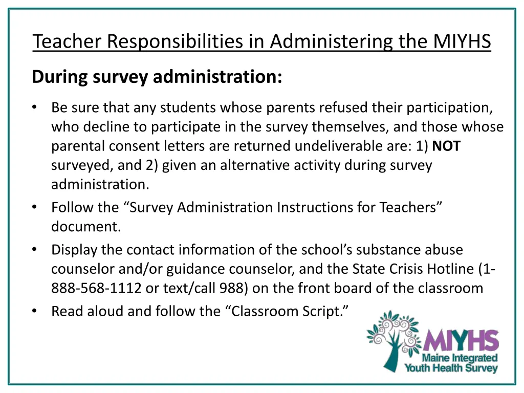 teacher responsibilities in administering