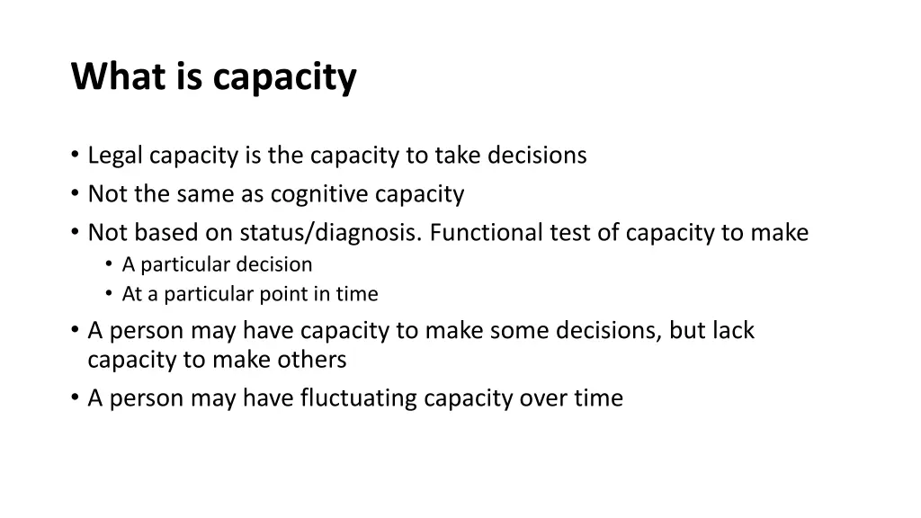 what is capacity