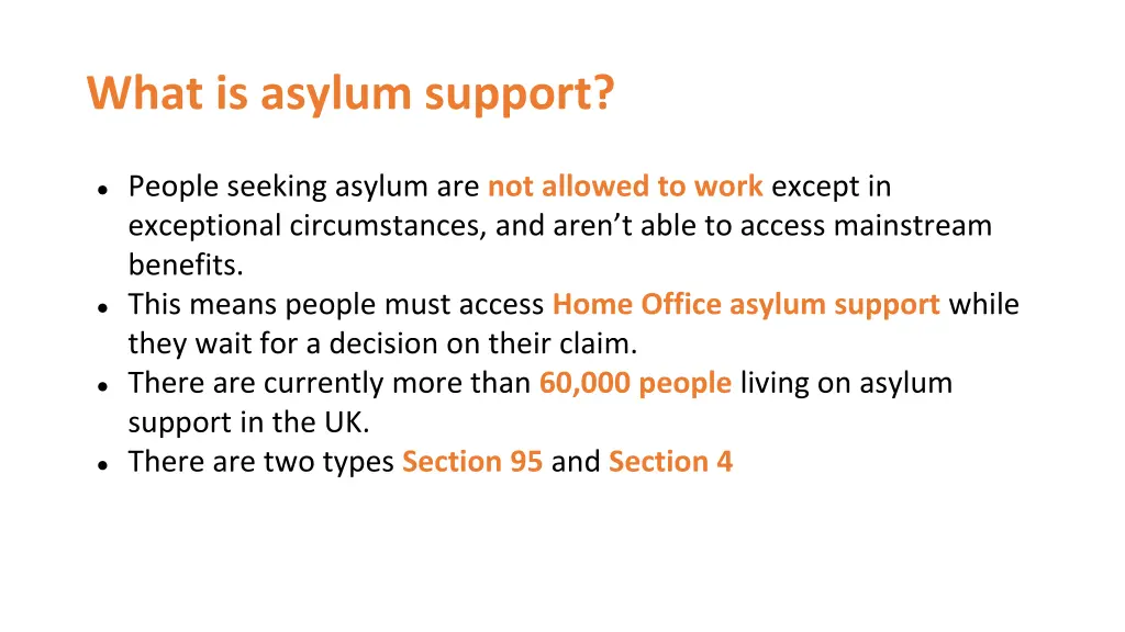 what is asylum support