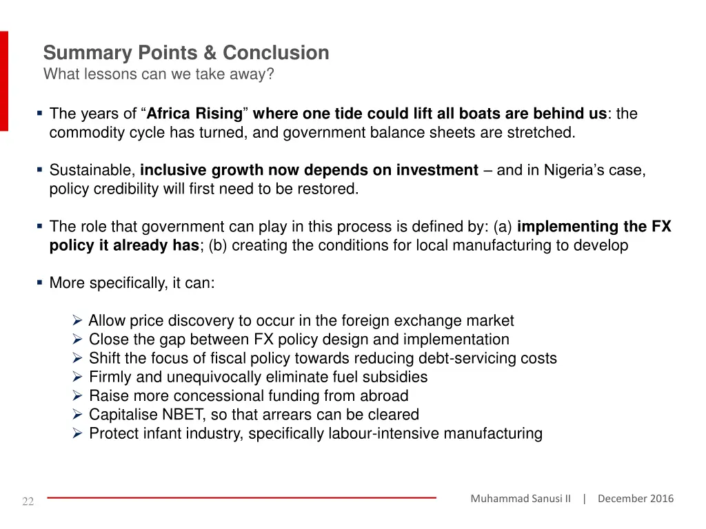 summary points conclusion what lessons