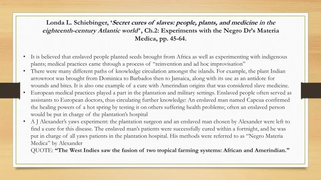 londa l schiebinger secret cures of slaves people
