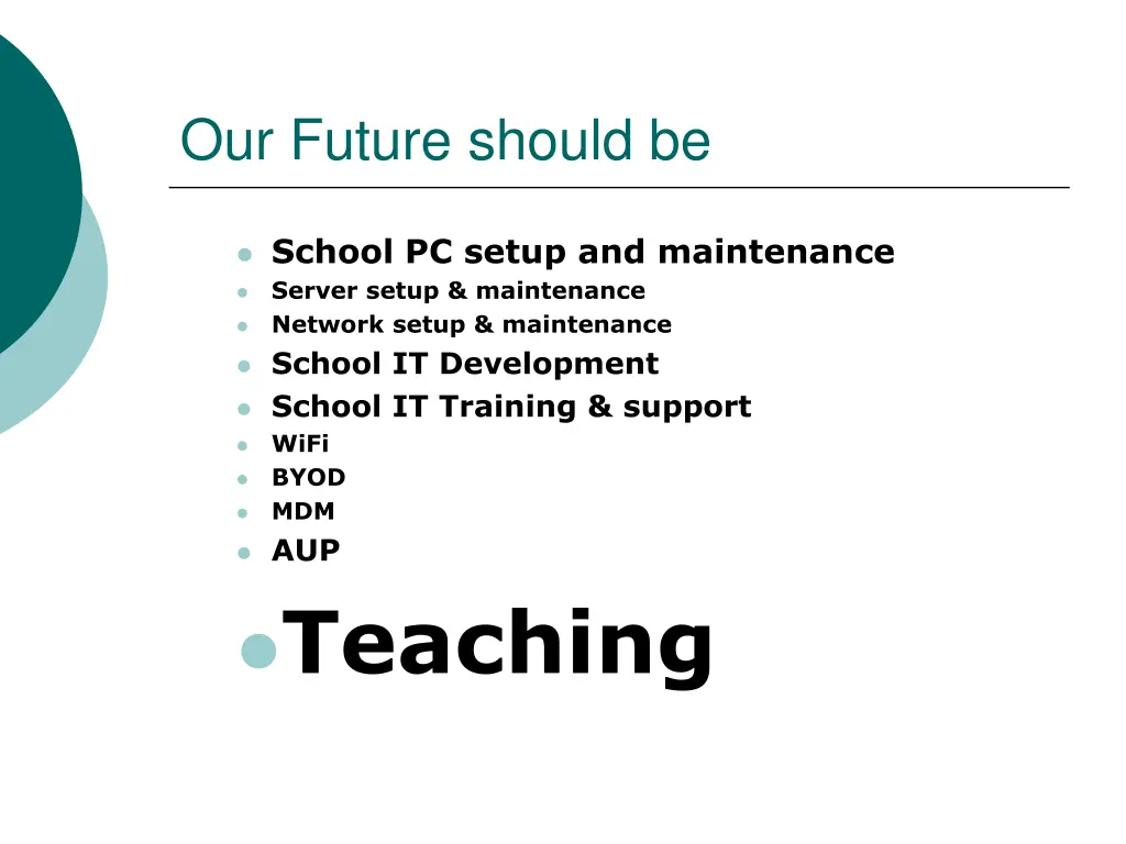 our future should be