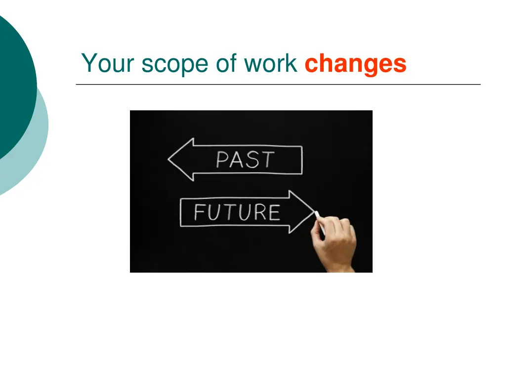 your scope of work changes
