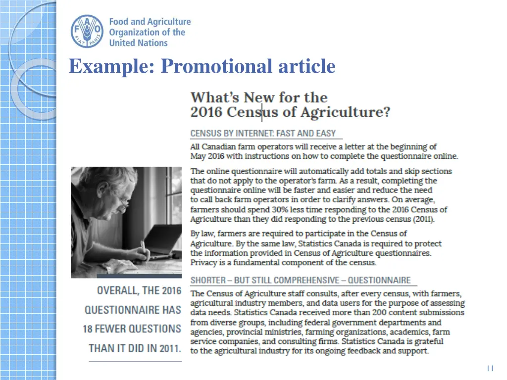 example promotional article