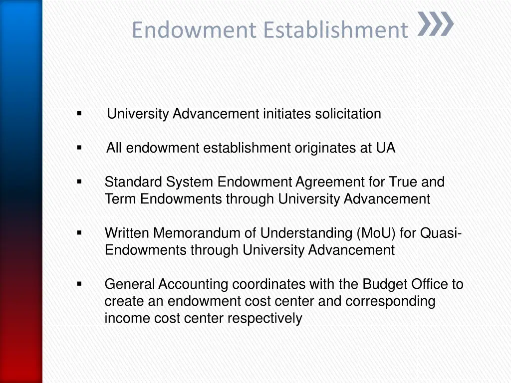 endowment establishment
