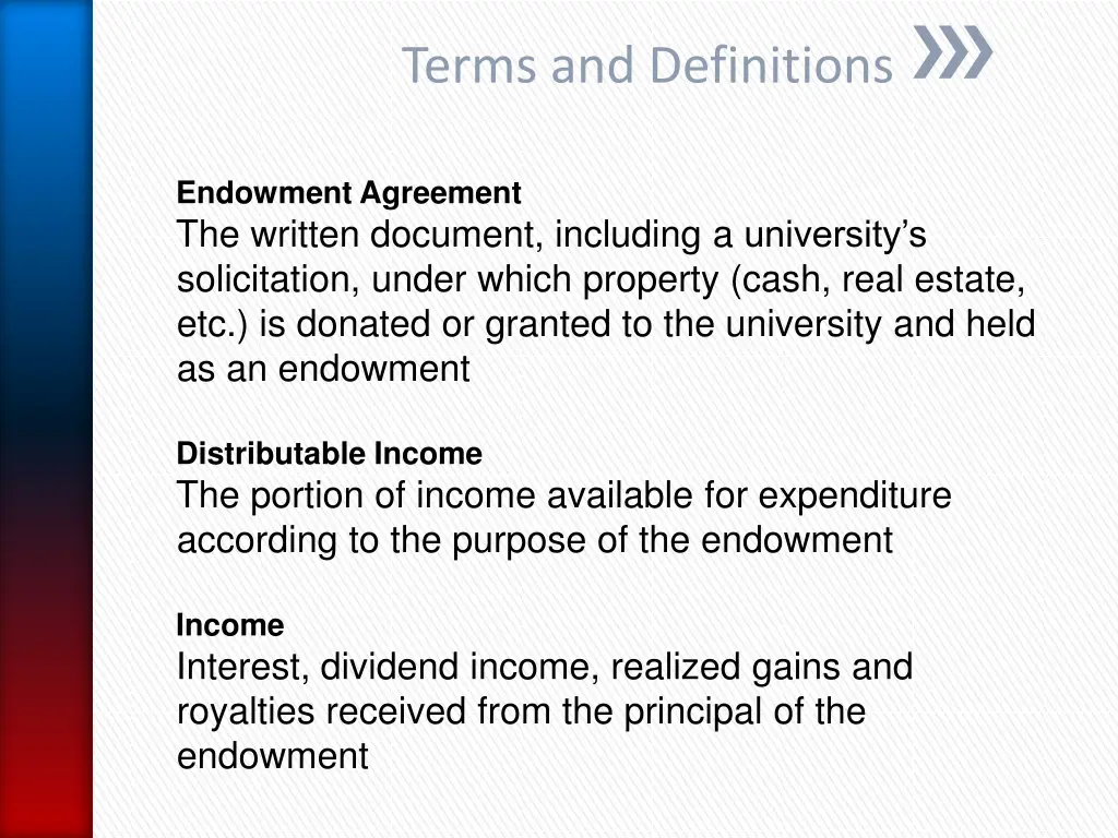 terms and definitions