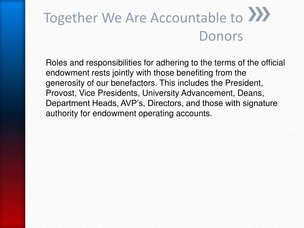 together we are accountable to