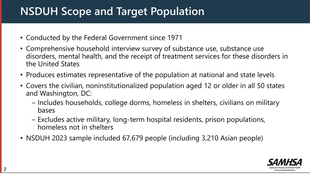 nsduh scope and target population