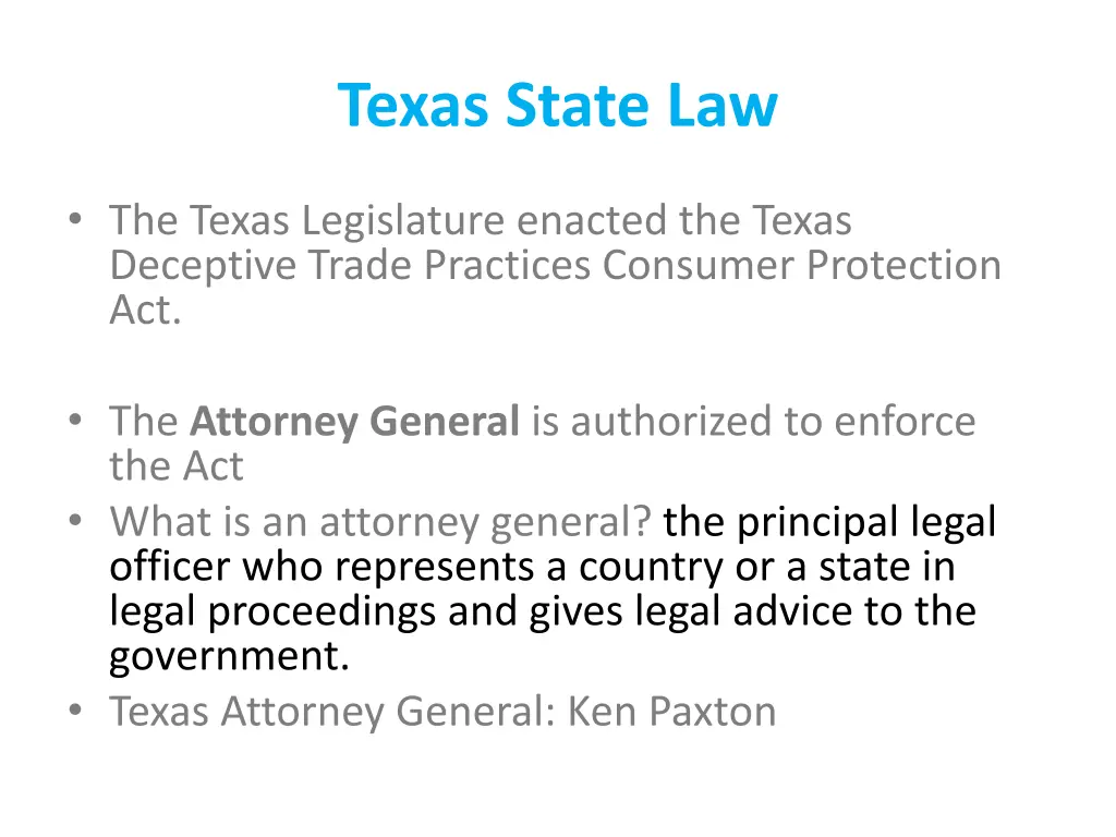 texas state law