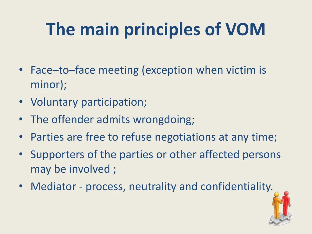 the main principles of vom