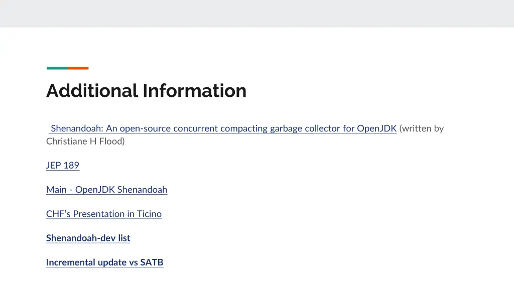 additional information