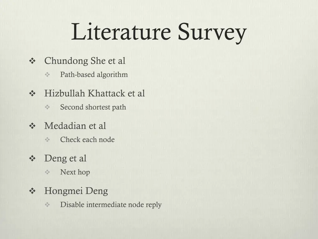 literature survey