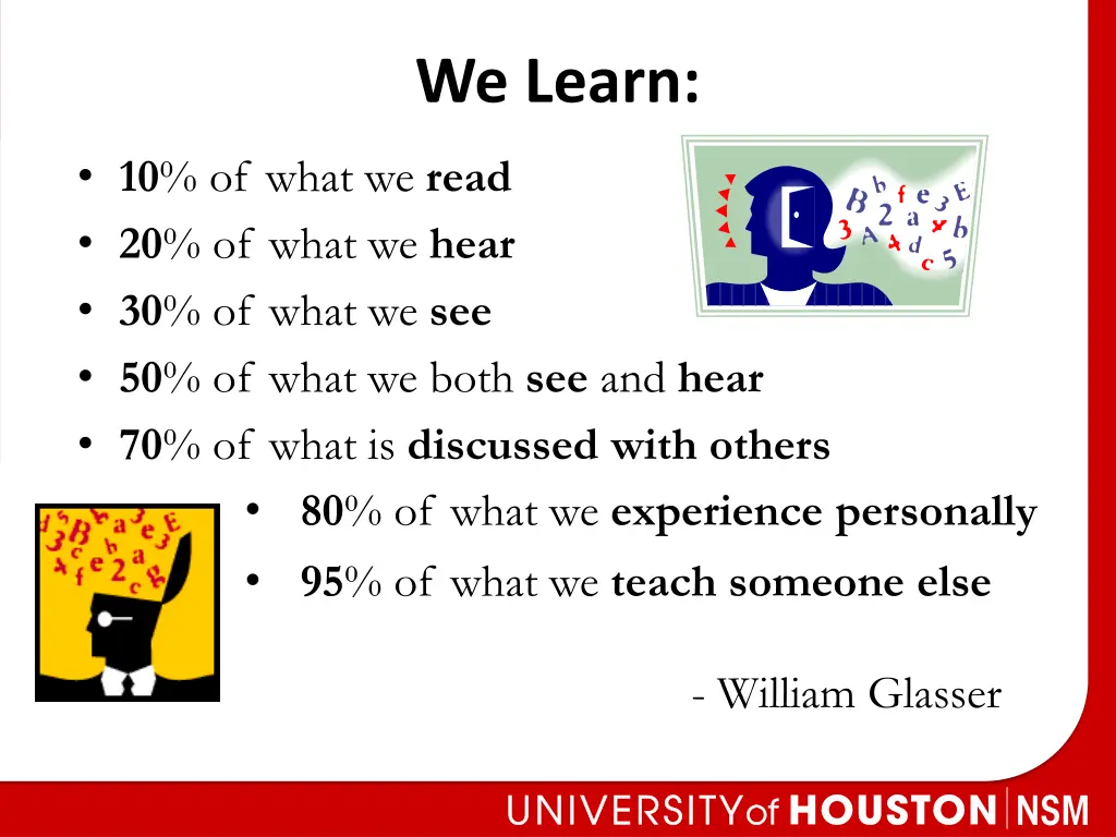 we learn