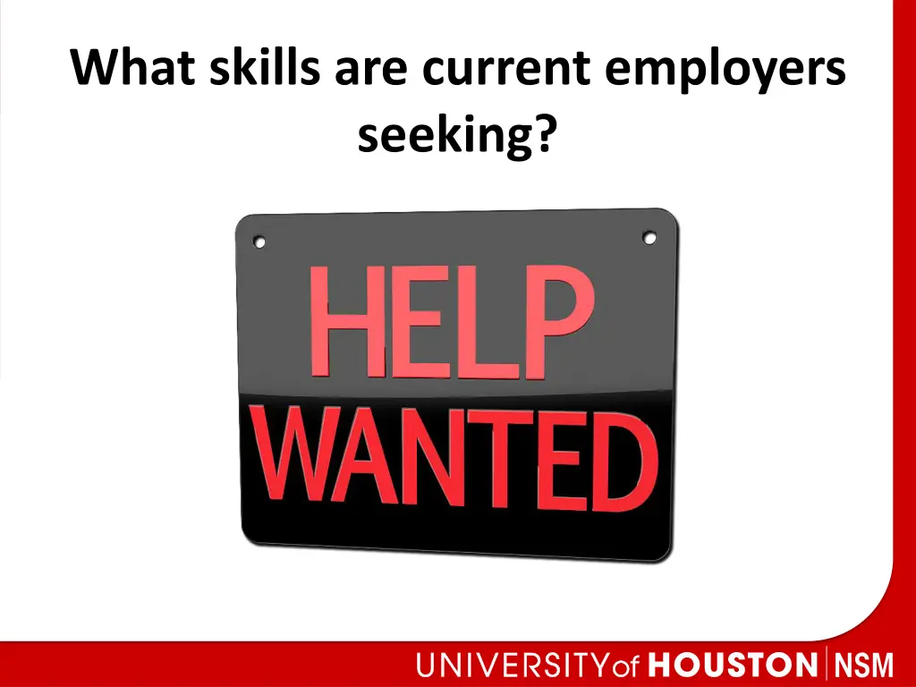 what skills are current employers seeking