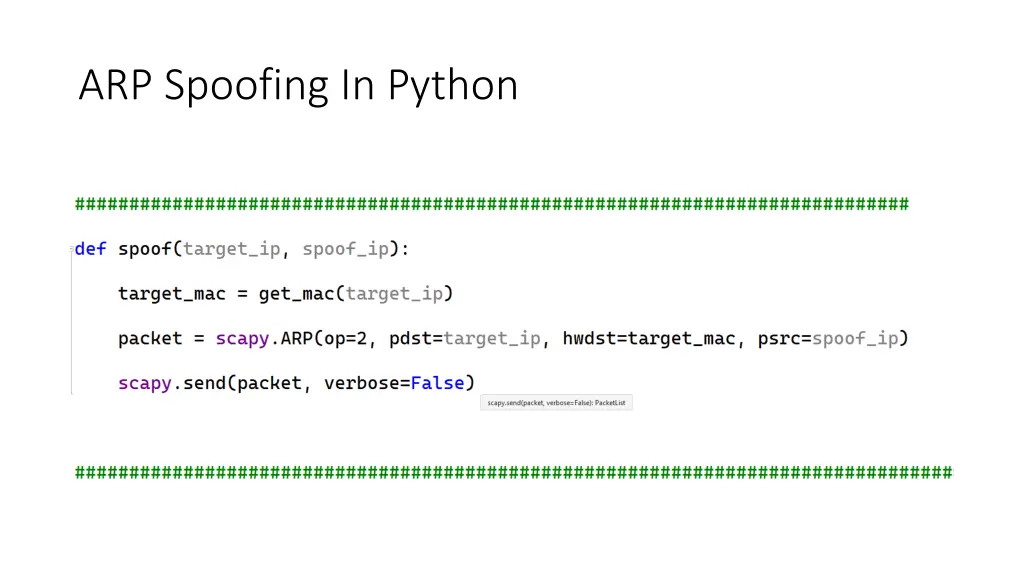 arp spoofing in python 1