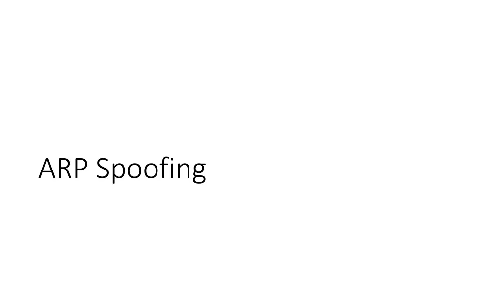 arp spoofing