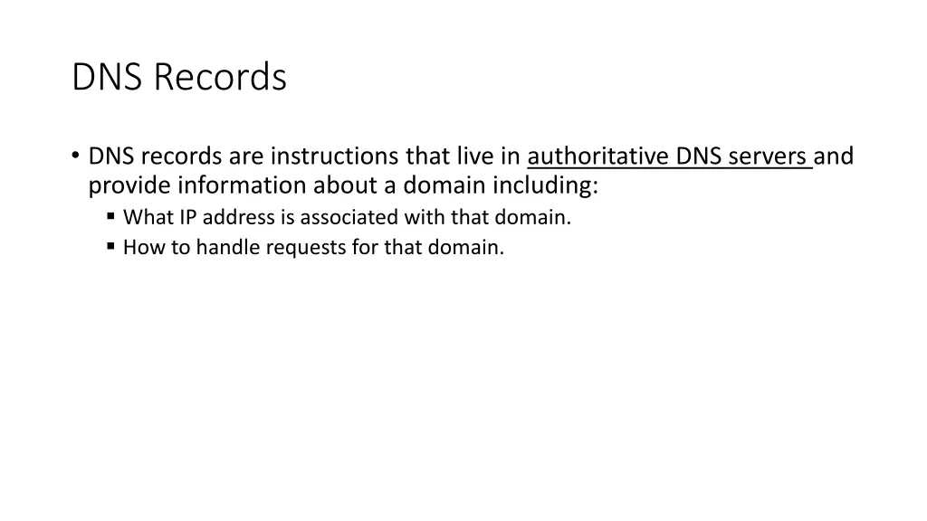 dns records