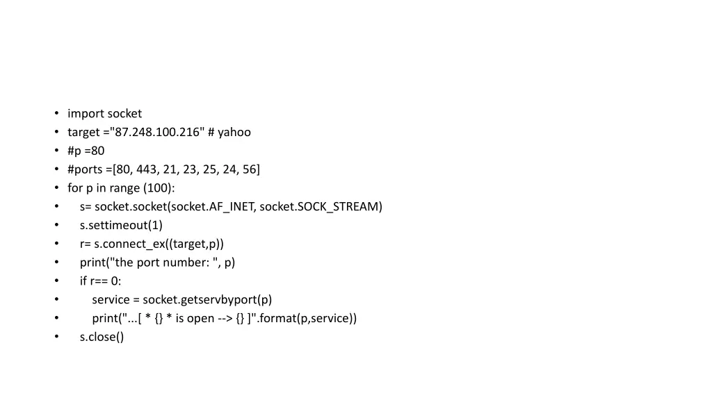 import socket target 87 248 100 216 yahoo