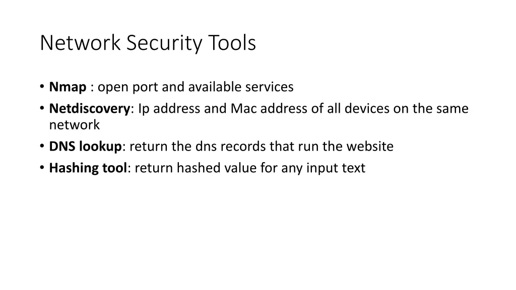 network security tools