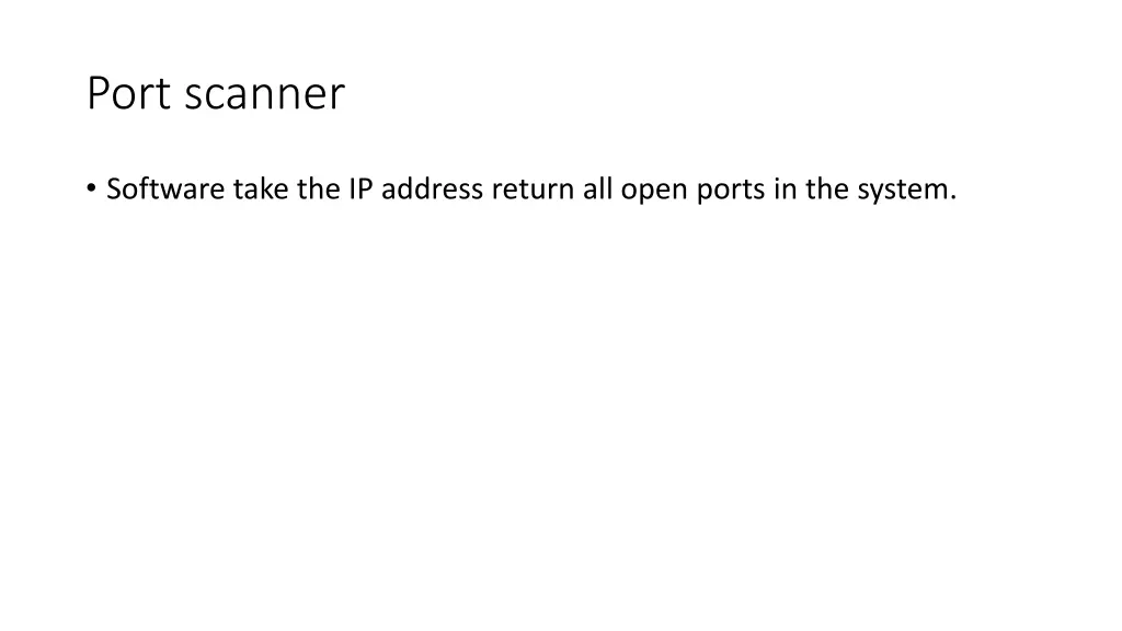 port scanner