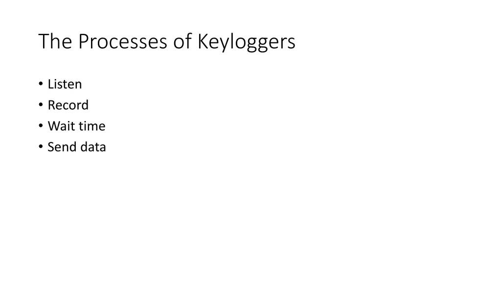 the processes of keyloggers