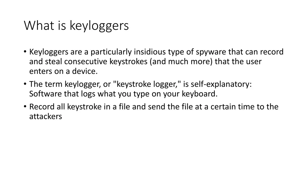 what is keyloggers